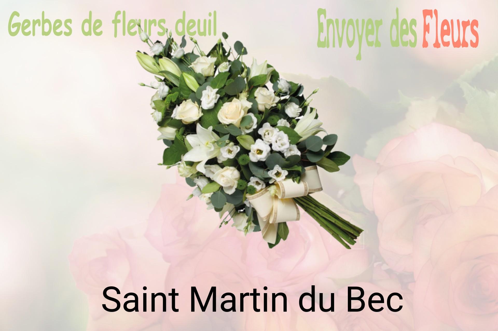 Gerbe de fleurs de deuil livrée à Saint-Martin-du-Bec
